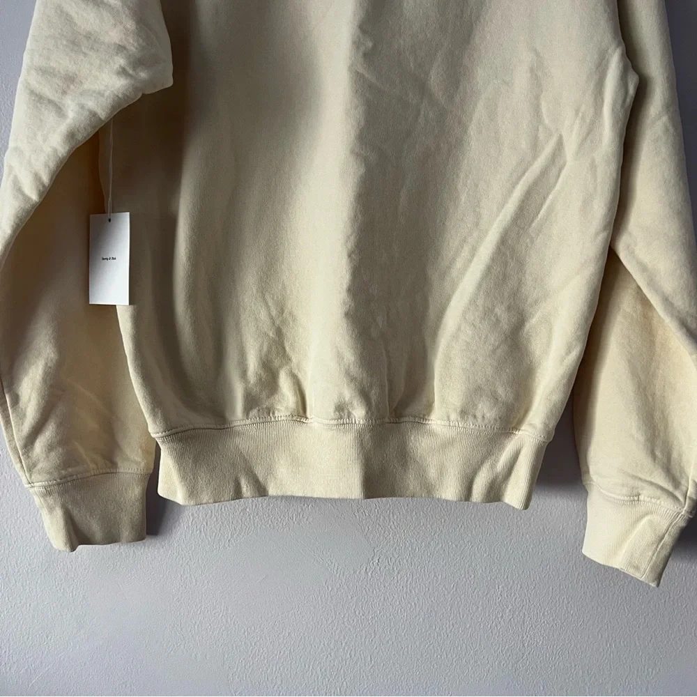 NWT Sporty & Rich Fitness Group Cream Sweatshirt XS - Picture 7 of 10